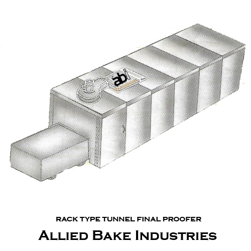 Rack Type Tunnel Final Proofer with stainless steel interior for bakery